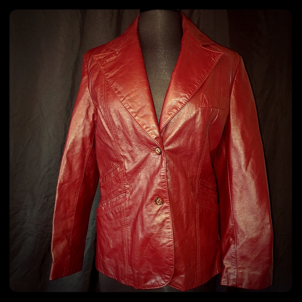Etienne Aigner Genuine Leather Blazer